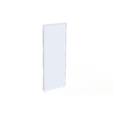 End Panel - Gondola - W630xH1515 - Solid Core - Perforated - w/. Welded Interlocker - Pearl White