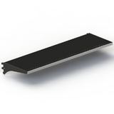 Shelf Kit - Steel - W1200xD350 - w/. Double Stiffener - 50mm Pitch - Matte Black