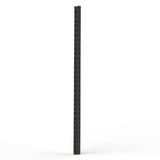 Post Upright - H2400 - Pallet Rack Post - Coffin Hole - Matte Black