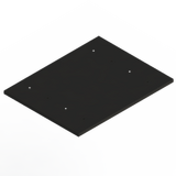 Shelf - Heavy Duty - W908xD1167xT25 - for D1220 Rack - for Step Beam - w/. 7 x HD Stiffeners - w/. Holes for Wire Fence - Matte Black